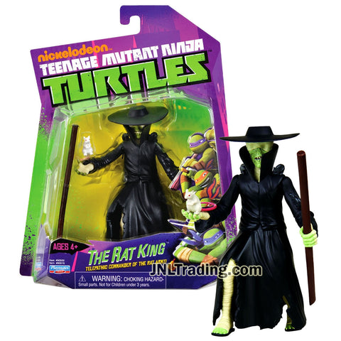 Year 2013 Teenage Mutant Ninja Turtles TMNT 5 Inch Tall Figure - Telepathic Commander of the Rat Army THE RAT KING with Staff and White Mouse