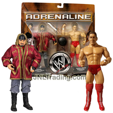 Jakks Pacific Year 2006 World Wrestling Entertainment WWE Adrenaline Series 2 Pack 7 Inch Tall Figure - PAUL BURCHILL and WILLIAM REGAL with Sword and Ring Bell