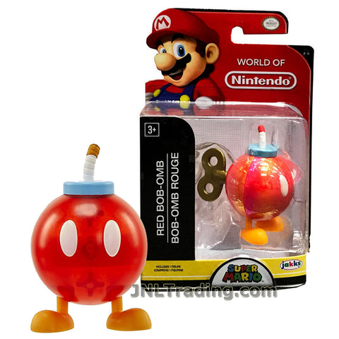 World of Nintendo Year 2017 Super Mario Series 2-1/2 Inch Tall Figure - RED BOB-OMB