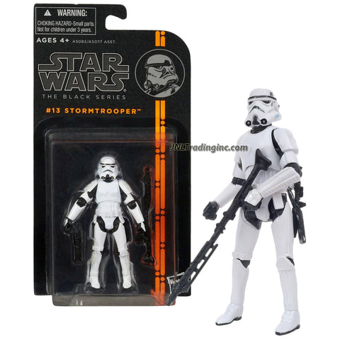 Hasbro Year 2013 Star Wars The Black Series 4" Tall Action Figure - #13 STORMTROOPER with E-11 Blaster Rifle and DLT-19 Heavy Blaster Rifle
