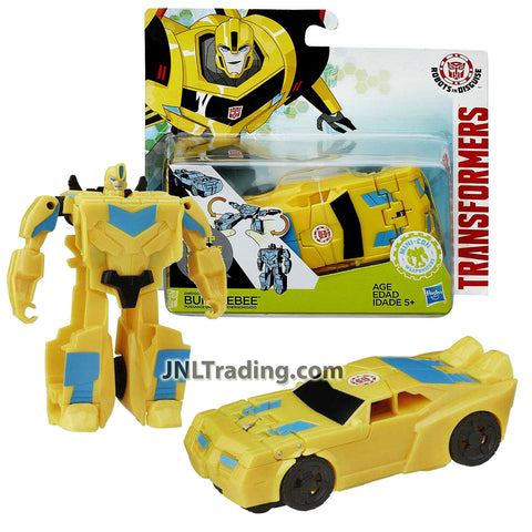 Year 2015 Transformers Robots in Disguise Animation Series One Step Changer 5 Inch Figure - Autobot Energon Boost BUMBLEBEE (Vehicle: Sports Car)