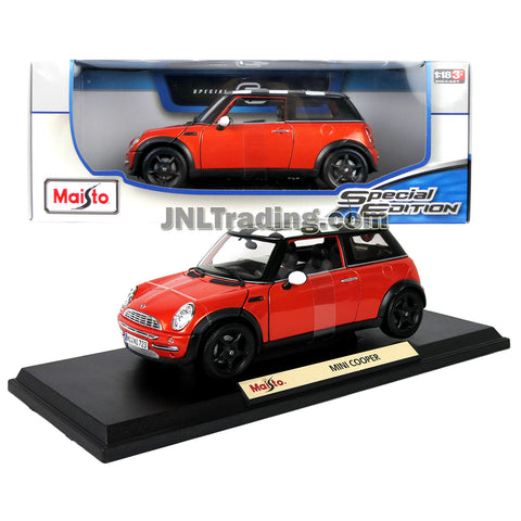 Maisto Special Edition Series 1:18 Scale Die Cast Car - Copper Color MINI COOPER w/ Display Base (Car Dimension: 7-1/2" x 3-1/2" x 3")