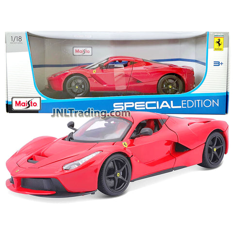 Maisto Special Edition Series 1:18 Scale Die Cast Car - Red Sport Coupe Ferrari LaFerrari with Display Base