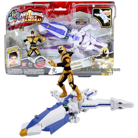 Bandai Year 2012 Power Rangers Samurai Series Action Figure Zord Vehicle Set - OCTO ZORD with 4 Inch Tall Light Gold Octopus Mega Ranger "Antonio" and Removable Mask