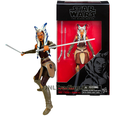 Star Wars Year 2015 The Black Series 6 Inch Tall Figure #20 - AHSOKA TANO B6330 with 2 Lightsabers