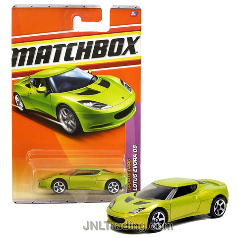 Matchbox Year 2010 Sports Cars Series 1:64 Scale Die Cast Metal Car #8 - Green Color Mid-Engine Sport Coupe LOTUS EVORA 08 T8916