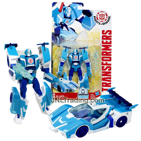 Transformer Year 2016 Robots In Disguise Combiner Force Series Warriors Class 5-1/2 Inch Tall Figure - BLURR with Blaster (Vehicle: Sports Car)