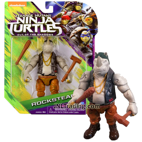 Year 2016 Teenage Mutant Ninja Turtles TMNT Movie Out of the Shadow Series 5 Inch Tall Figure - ROCKSTEADY with Club and Hammer
