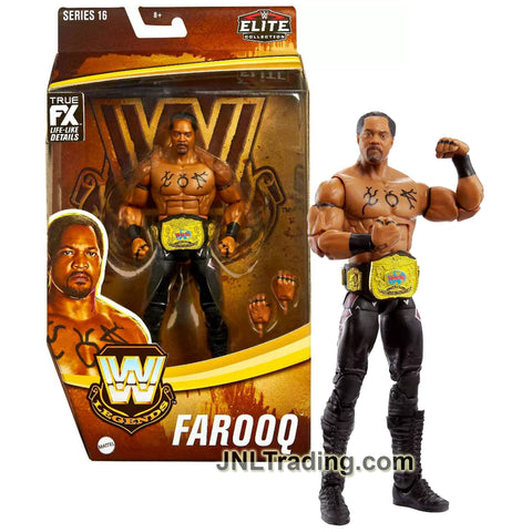 Year 2022 WW Wrestling Legends Elite Collection 6.5 Inch Figure - FAROOQ with Alternative Hands and Championship Belt