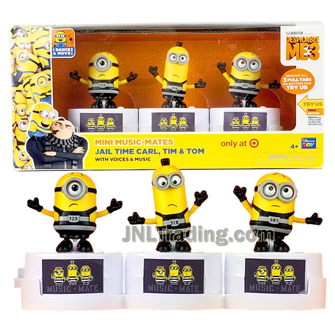 Despicable Me 3 Series Exclusive Mini Music-Mates Figure - JAIL TIME CARL, TIM & TOM with Voices and Music