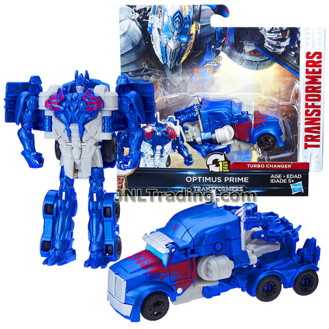 Transformers Year 2016 The Last Knight Movie Series 1 Step Changer 5 Inch Tall Figure - OPTIMUS PRIME (Vehicle Mode: Rig Truck)