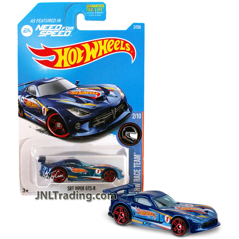 Year 2015 Hot Wheels HW Race Team Series 1:64 Scale Die Cast Car Set 2/10 - Blue Sports Coupe SRT VIPER GTS-R