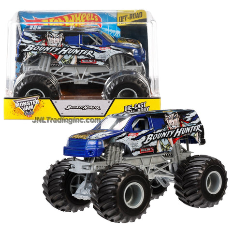 Hot Wheels Year 2014 Monster Jam 1:24 Scale Die Cast Official Monster Truck Series - 2005 Freestyle Champion BOUNTY HUNTER (CCF27) with Monster Tires, Working Suspension and 4 Wheel Steering (Dimension - 7" L x 5-1/2" W x 4-1/2" H)