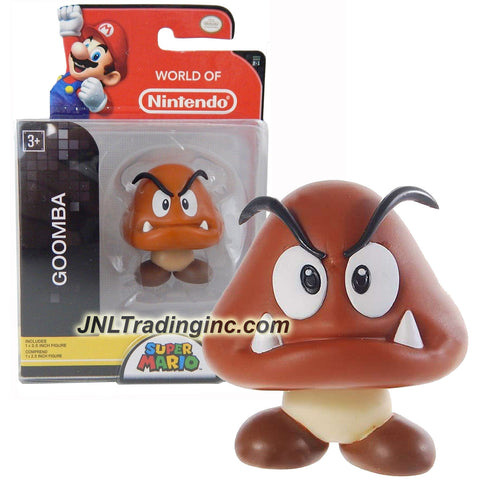 Jakks Pacific Year 2016 World of Nintendo "Super Mario" Series 2 Inch Tall Mini Figure - GOOMBA