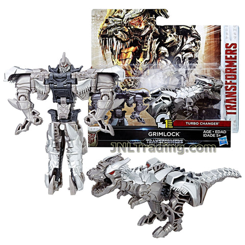 Transformers Year 2016 The Last Knight Movie Series 1 Step Changer 5 Inch Tall Figure -GRIMLOCK (Beast Mode: Dinobot T-Rex)