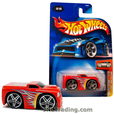 Hot Wheels Year 2004 First Editions Series 1:64 Scale Die Cast Car Set #15 - Red Color BLINGS DODGE RAM PICK-UP B3564