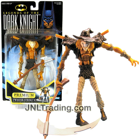 Kenner Year 1996 DC Comics Legends of the Dark Knight Batman 7-1/2 Inch Tall Figure - TWISTER STRIKE SCARECROW with Glow Eyes and Scythe Slash Attack