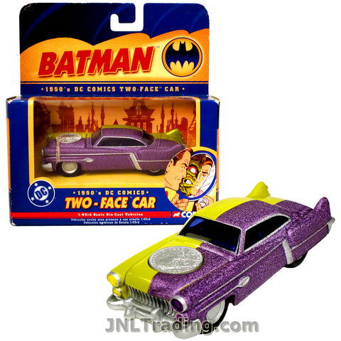 Corgi Year 2005 DC Comics Batman Series 1:43 Scale Die Cast Vehicle - 1950's TWO-FACE CAR with Opening Hood