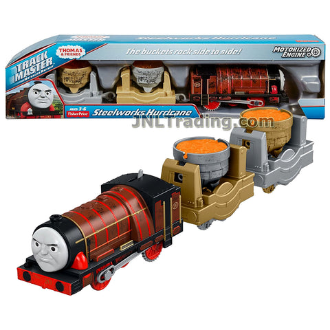 Thomas & Friends Year 2017 Trackmaster Journey Beyond Sodor Series Motorized Railway 3 Pack Train Set - STEELWORKS HURRICANE with 2 Rocking Buckets