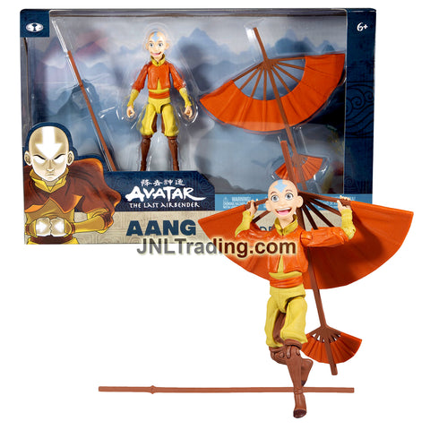 Year 2021 Avatar The Last Airbender 5 Inch Figure Set - AANG with Glider and Staff