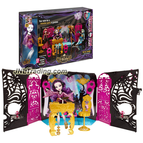 Mattel Year 2013 Monster High "13 Wishes" Series 11 Inch Doll Playset - PARTY LOUNGE with DJ Table, Speakers, Chair, MP3 Connector with Built In Speaker and Spectra Vondergeist Doll