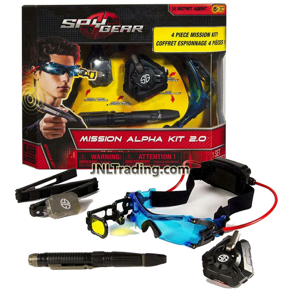 agent gear Spy Gear MISSION ALPHA KIT 2.0 with Tactical Mirror, Night Goggles, Recording Pen and Motion Alarm