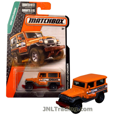 Matchbox Year 2015 MBX Explorers Series 1:64 Scale Die Cast Metal Car - e6 Challenge Off-Roading Specialty Equipment Orange Color 4WD TOYOTA LAND CRUISER CFW68