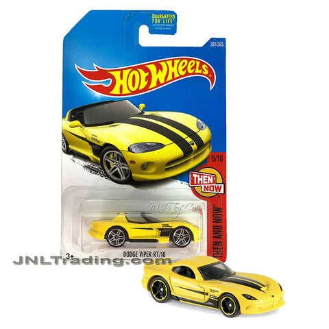 Year 2015 Hot Wheels Then and Now Series 1:64 Scale Die Cast Car Set 9/10 - Yellow Convertible Sport Coupe DODGE VIPER RT/10