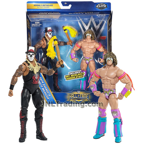 Year 2016 WWE World Wrestling Entertainment Hall of Fame 2 Pk 7 inch Figure - Class of 2014 ULTIMATE WARRIOR and Class of 2016 PAPA SHANGO
