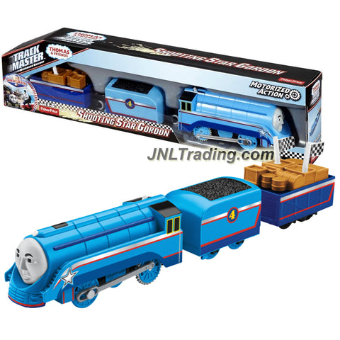 Fisher Price Year 2016 Thomas & Friends Trackmaster Series Motorized Railway 3 Pack Train Set - SHOOTING STAR GORDON with Coal Loaded Car and Cargo Wagon