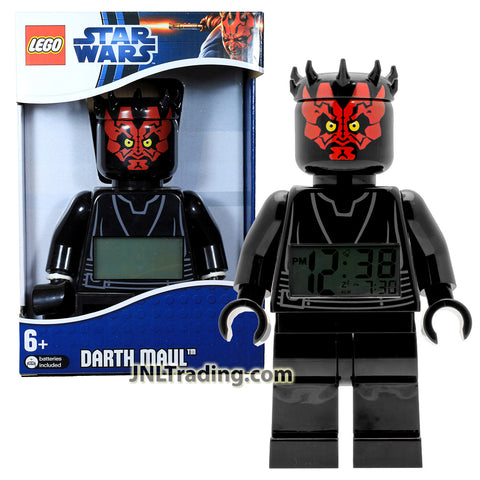 Lego Star Wars Movie Series 8 Inch Tall Figure Alarm Clock Set 9005596 - DARTH MAUL with Moving Arms and Legs Plus Backlight Display