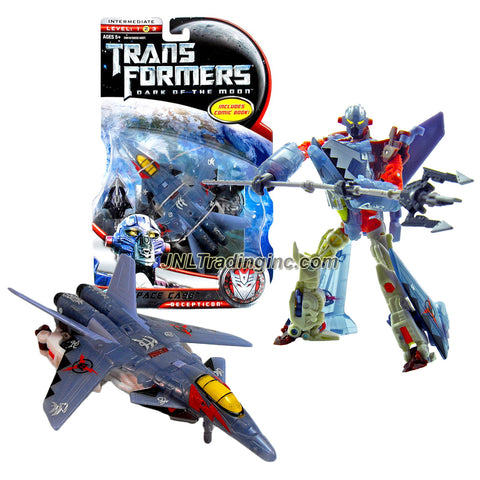 Hasbro Year 2010 Transformers Movie Series 3 "Dark of the Moon" Exclusive Deluxe Class 6 Inch Tall Robot Action Figure - Decepticon SPACE CASE with Spear that Converts to Trident Plus Bonus Comic Book (Vehicle Mode: Sukhoi SU-47 Fighter Jet)