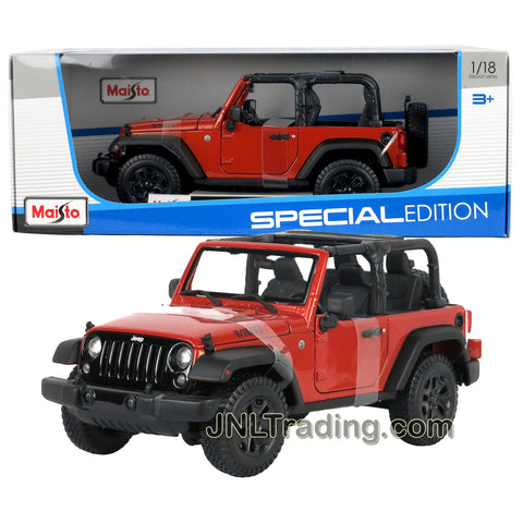 Maisto Special Edition Series 1:18 Scale Die Cast Car - Copper Color Compact SUV 2014 JEEP WRANGLER TOPLESS (Dimension: 8-1/2" x 4" x 4")