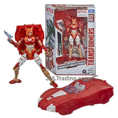 Year 2020 Transformers Netflix War for Cybertron Trilogy Series Deluxe Class 5 Inch Tall Figure : Autobot ELITA-1 (Vehicle Mode: Sports Car)