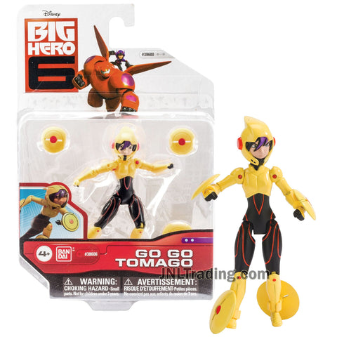 Year 2014 Disney Big Hero 6 Movie Series 4 Inch Tall Action Figure - GO GO TOMAGO with 4 Maglev Discs