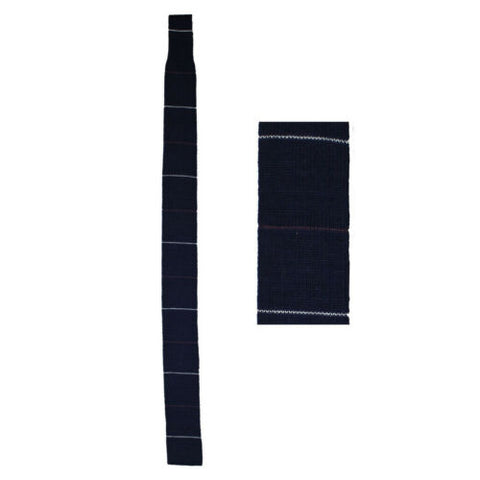NEW Mervyn's Cambridge Classic Boys Blue Navy Ties Stripe Knit Square End Cotton