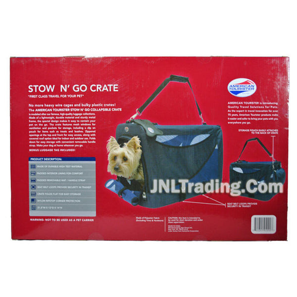 American Tourister Pet Collapsible Stow n Go Travel Crate BONUS