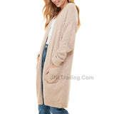 T&S Thread & Supply Ladies Cozy Plush Softest Cardigan with 2 Front pockets