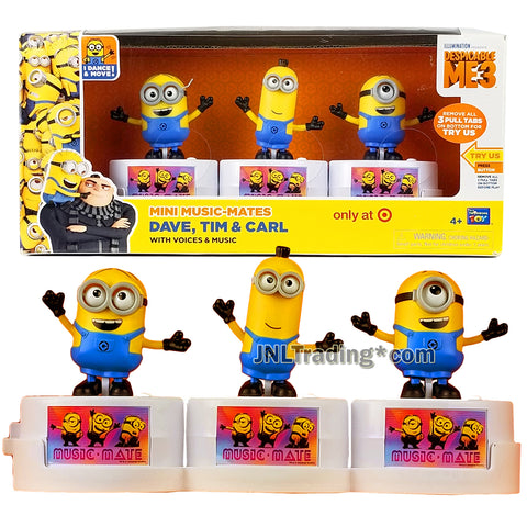 Despicable Me 3 Exclusive Series Mini Music-Mates Figure - DAVE, TIM and CARL with Voices and Music