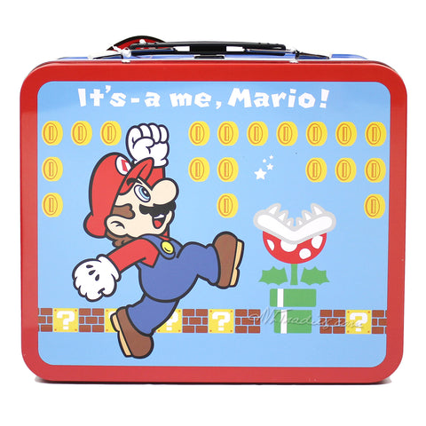 Thermos Metal Classic Nintendo Mario Bros TIN Lunch BOX Collector Collection