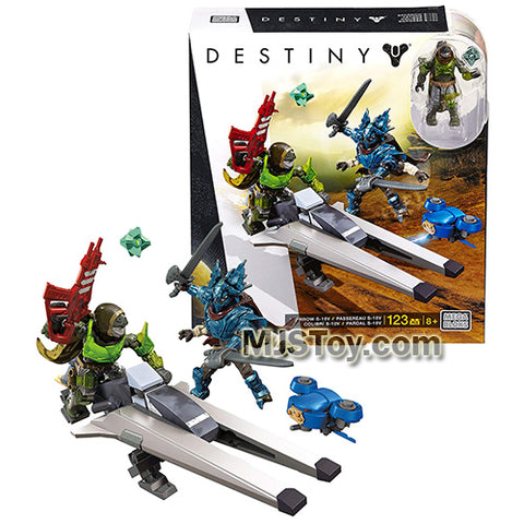 Year 2016 Mega Bloks Destiny Series Set DPJ09 : SPARROW S-10V with Hunter and Fallen Captain (Total Pieces: 123)