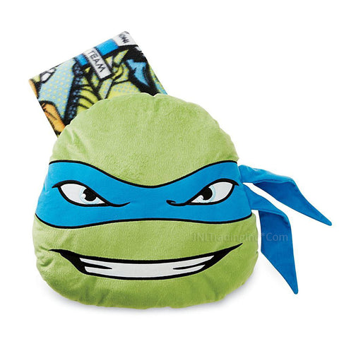 Teenage Mutant Ninja Turtles TMNT Leonardo Big Pillow Throw Blanket Combo Set