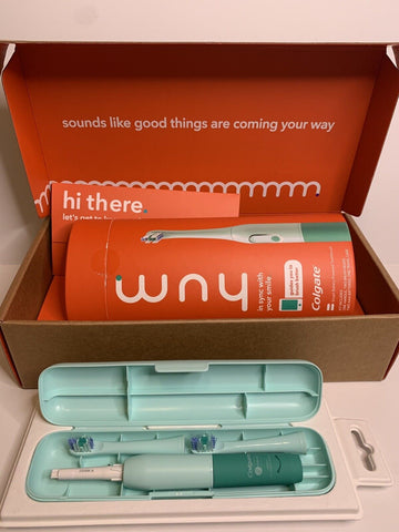 hum Colgate Smart Electric Rechargeable Sonic Toothbrush Kit Travel Case TEAL (OPEN BOX)