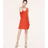 Ann Taylor LOFT Flattering Shirttail Tank Summer Dress Lovely Burning Red