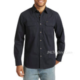 Lee Premium Men's Stretch Canvas Utility Long Sleeve Button Down Shirt