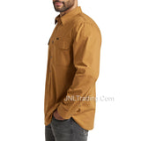 Lee Premium Men's Stretch Canvas Utility Long Sleeve Button Down Shirt