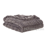 Berkshire Plush Ultra Soft Warm Textured Faux Fur Throw Blanket 60x70"
