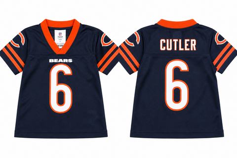 Chicago Bears Jay Cutler #6 NFL Team Apparel Kids Youth Jersey Size 2T Navy