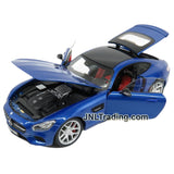 Maisto Special Edition Series 1:18 Scale Die Cast Car - Blue Sports Coupe MERCEDES BENZ AMG GT with Display Base