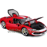 Maisto Special Edition Series 1:18 Scale Die Cast Car Set : Red Hard-Top Convertible 296 GTB ASSETTO FIORANO with Display Base